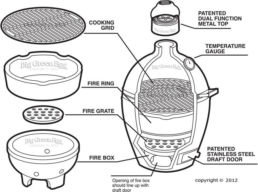 Big Green Egg Big Green Egg XLarge + Integgrated Nest + Handler + Mates