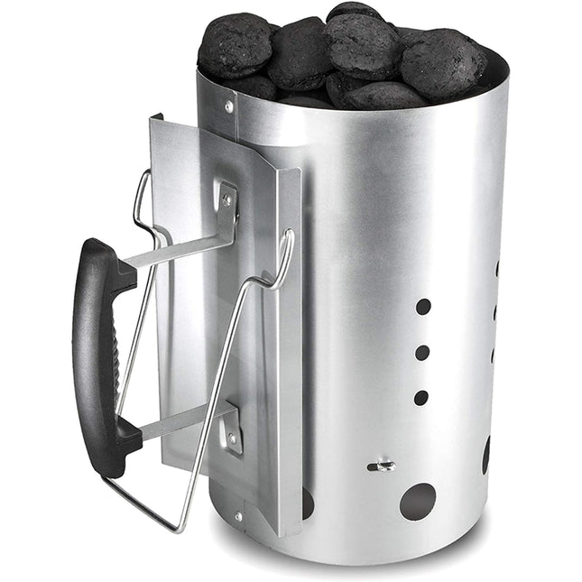 Vuur & Rook Bruzzzler Stalen Brikettenstarter 4 kilo + Vuur&Rook Fire Starters / Wokkels Circa 90 stuks / 1,2 kg