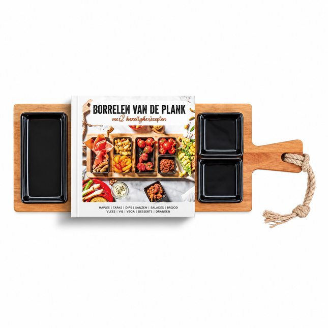 Vuur & Rook Puur Hout Beuken Foodplank 49 cm + Borrelen van de Plank