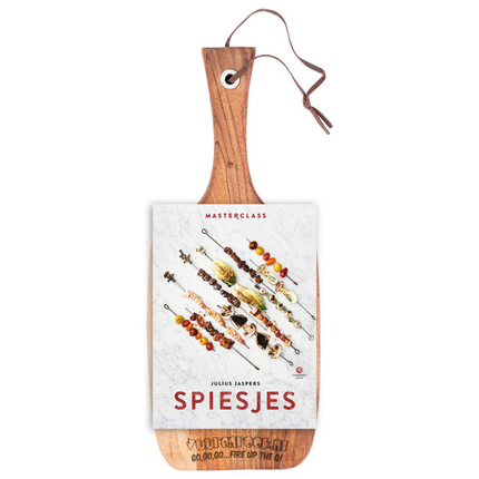 Vuur & Rook Vuur&Rook Acacia Serveerplank 42 cm + Masterclass Spiesjes